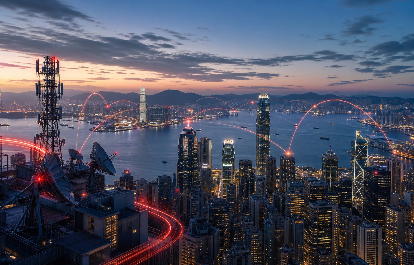Hong Kong telecommunications network hub